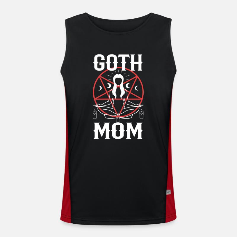 Goth Mom Funktionelles Kontrast-Tank Top für Männer 