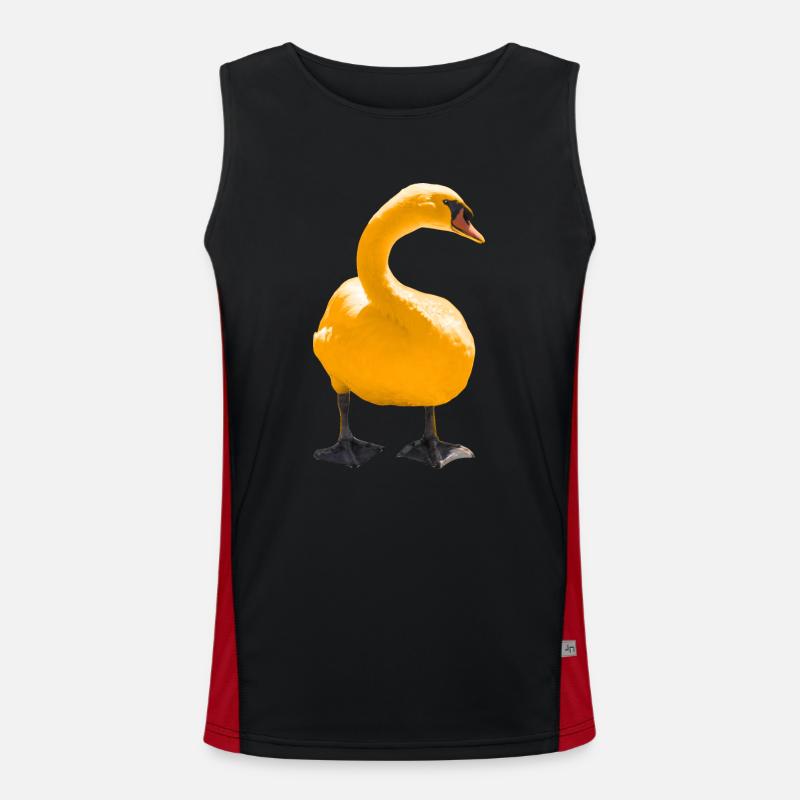Schwan Funktionelles Kontrast-Tank Top für Männer 