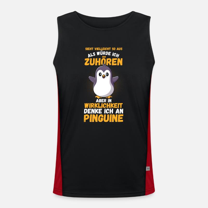 Pinguin Funktionelles Kontrast-Tank Top für Männer 