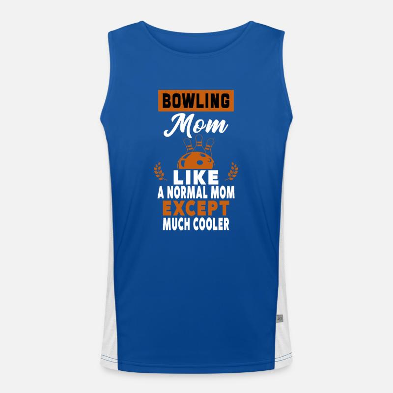 Bowling-Mama wie eine normale Mutter, außer Mama Funktionelles Kontrast-Tank Top für Männer 