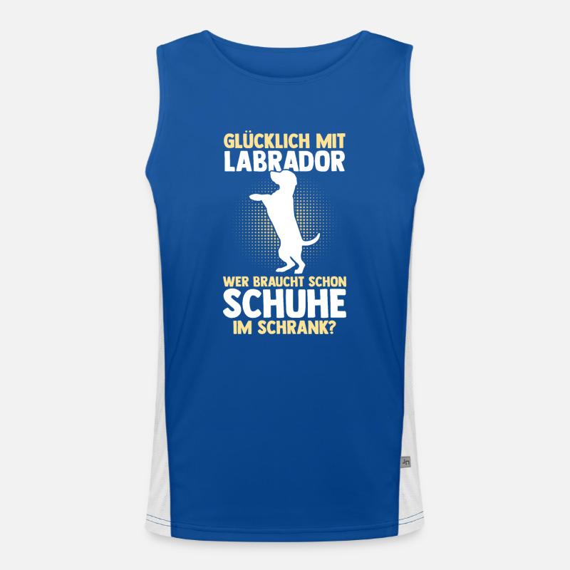 Hund Labrador Funktionelles Kontrast-Tank Top für Männer 