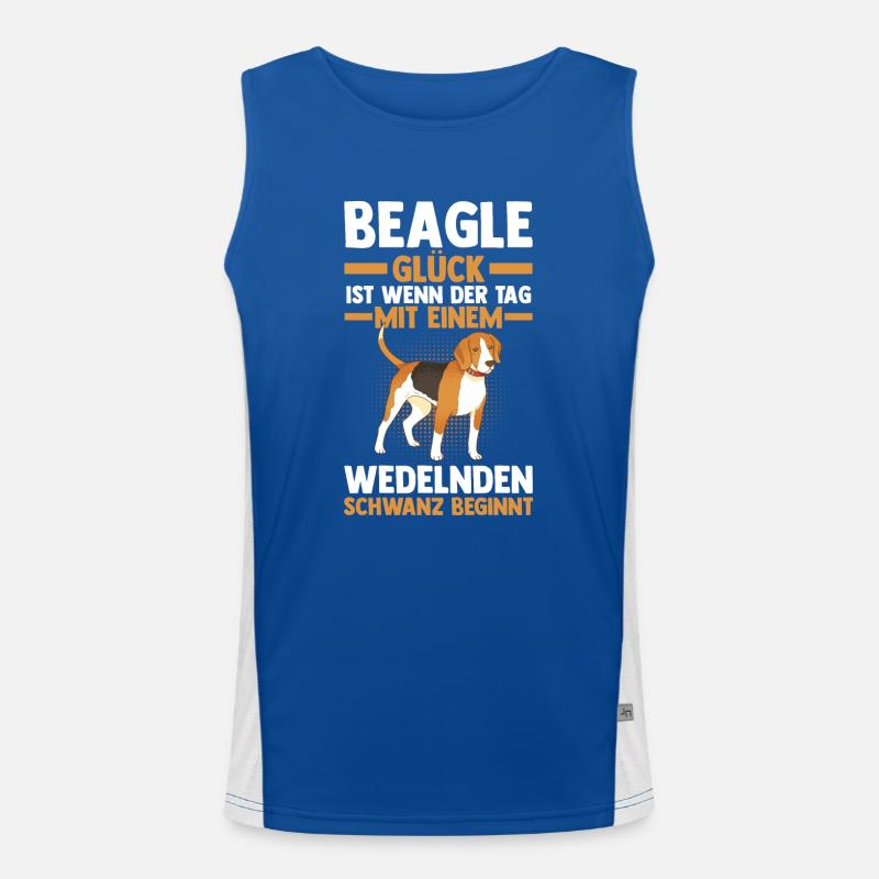 Hund Beagle Funktionelles Kontrast-Tank Top für Männer 
