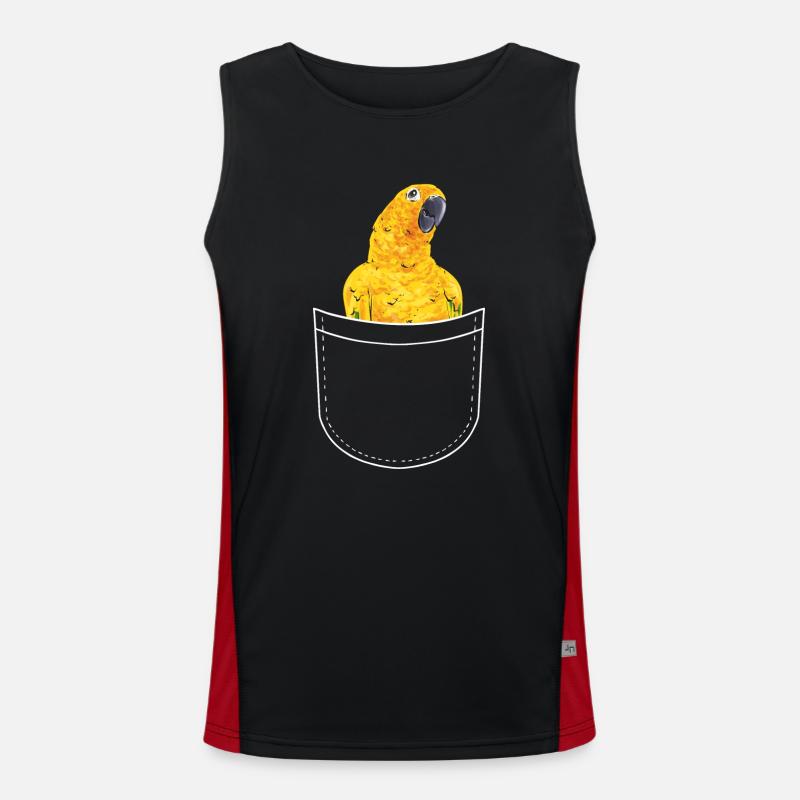 Sonnensittich Papagei Sittich Vogel Funktionelles Kontrast-Tank Top für Männer 