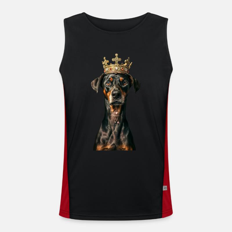 Dobermann Funktionelles Kontrast-Tank Top für Männer 