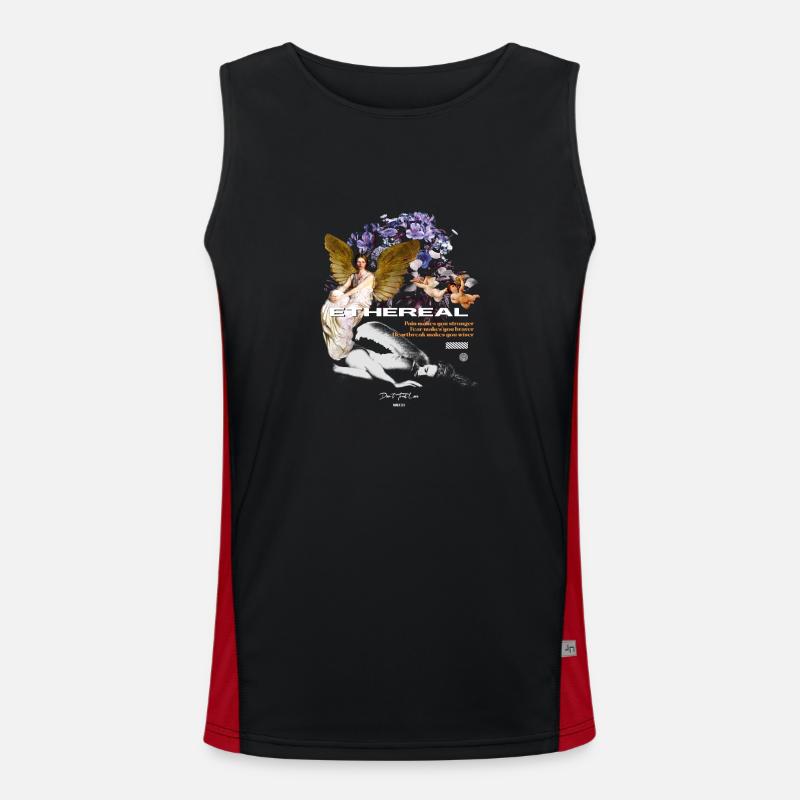 Ethereal/Ästhetik Funktionelles Kontrast-Tank Top für Männer 