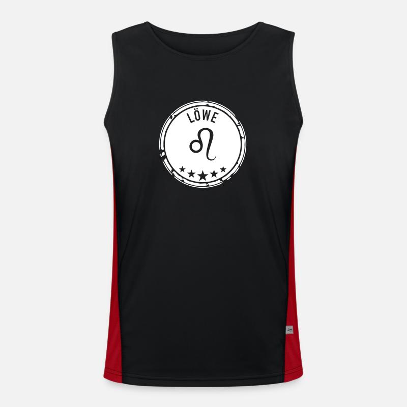 Sternzeichen Löwe Funktionelles Kontrast-Tank Top für Männer 