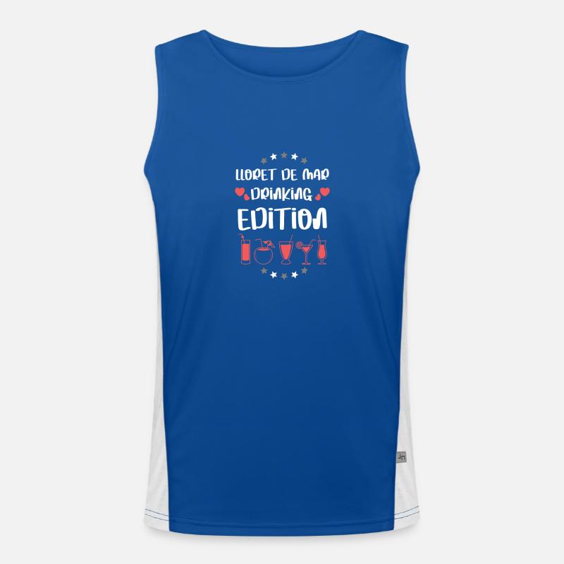 Lloret De Mar Drinking Team Men's Functional Contrast Tank Top 