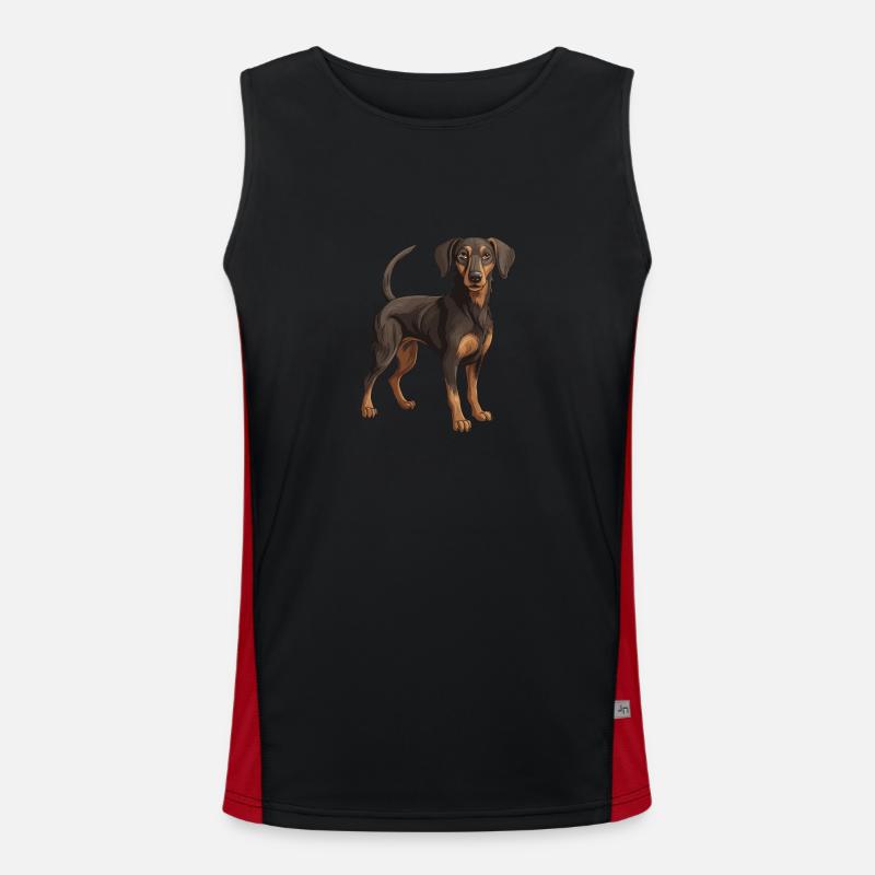 Teckel Animal Teckel Débardeur respirant contrasté Homme 