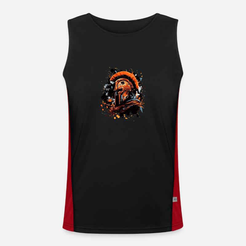 Spartaner Sparta Helm Gladiator Funktionelles Kontrast-Tank Top für Männer 