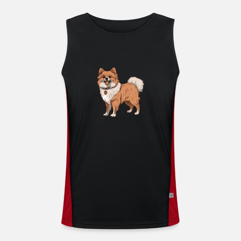 Chien de Poméranie Débardeur respirant contrasté Homme 