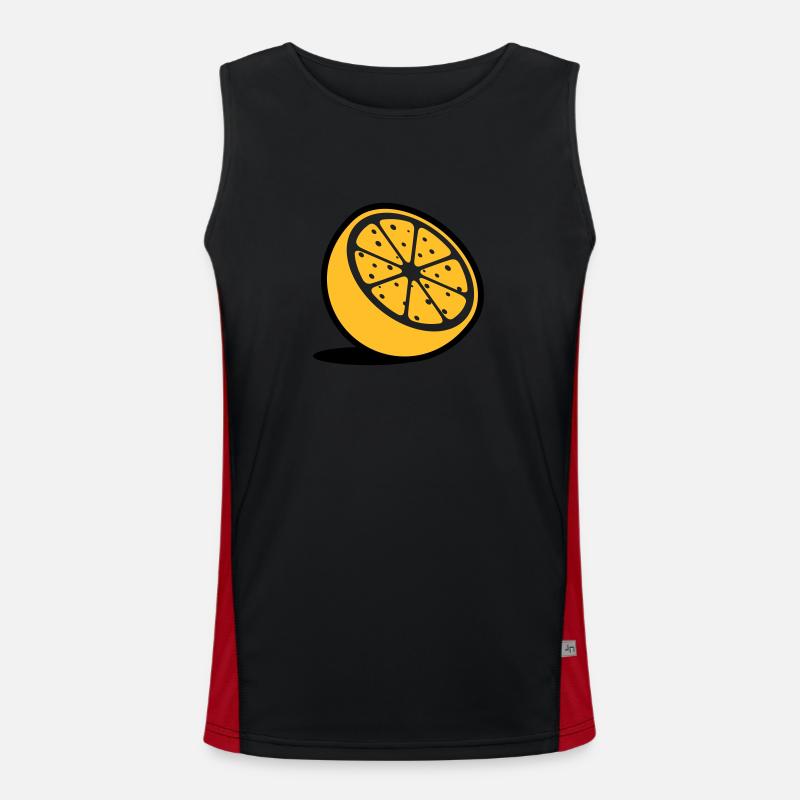 Eine Orange Funktionelles Kontrast-Tank Top für Männer 