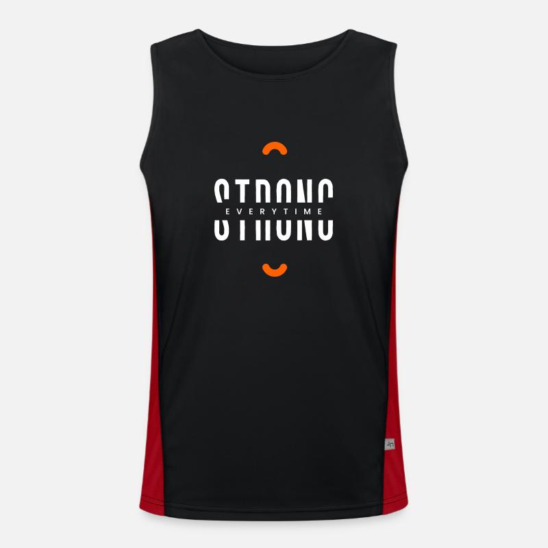 Strong everytime Funktionelles Kontrast-Tank Top für Männer 
