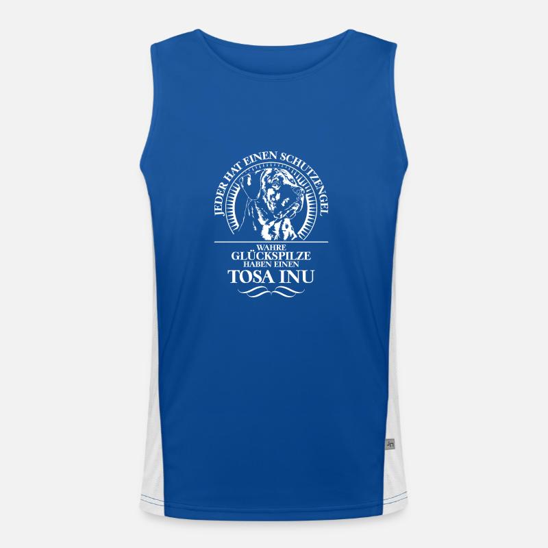 TOSA INU Schutzengel Hundespruch Hunde Wilsigns Funktionelles Kontrast-Tank Top für Männer 