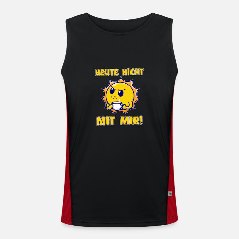 Not with me funny sun today Men's Functional Contrast Tank Top 