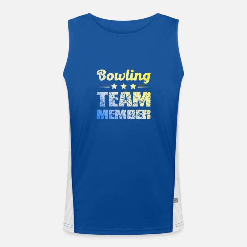 Bowling Team Men's Functional Contrast Tank Top 