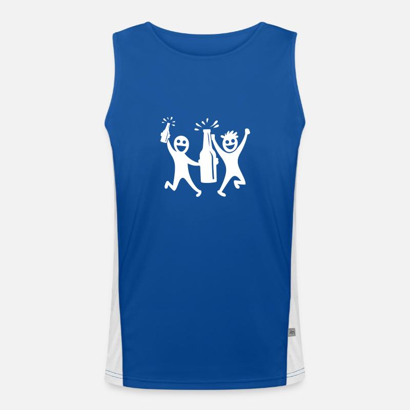 Party Team Bier Junggesellenabschied Funktionelles Kontrast-Tank Top für Männer 