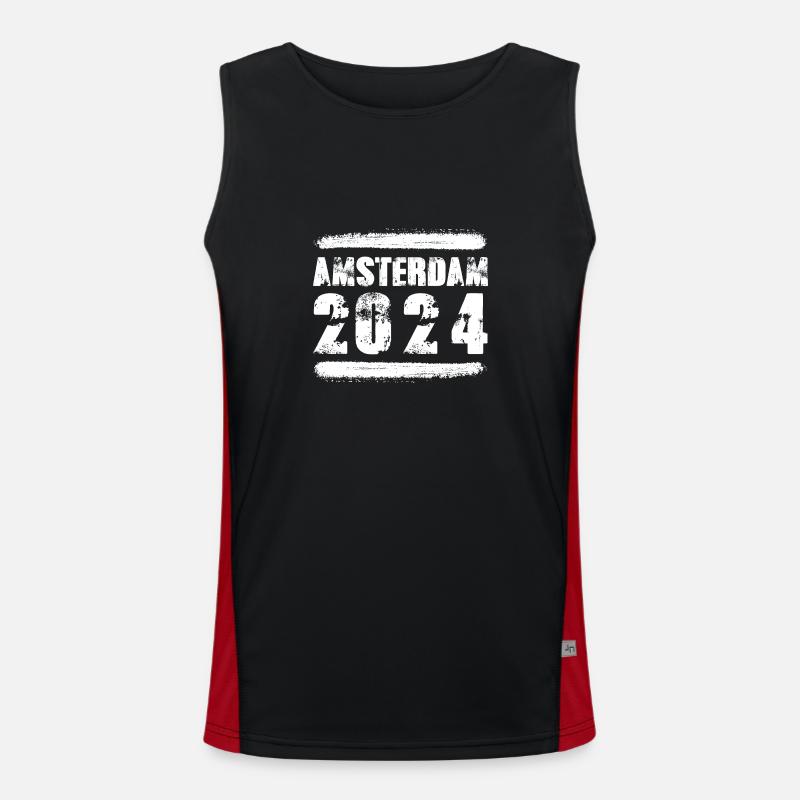 Amsterdam 2024 Team Funktionelles Kontrast-Tank Top für Männer 