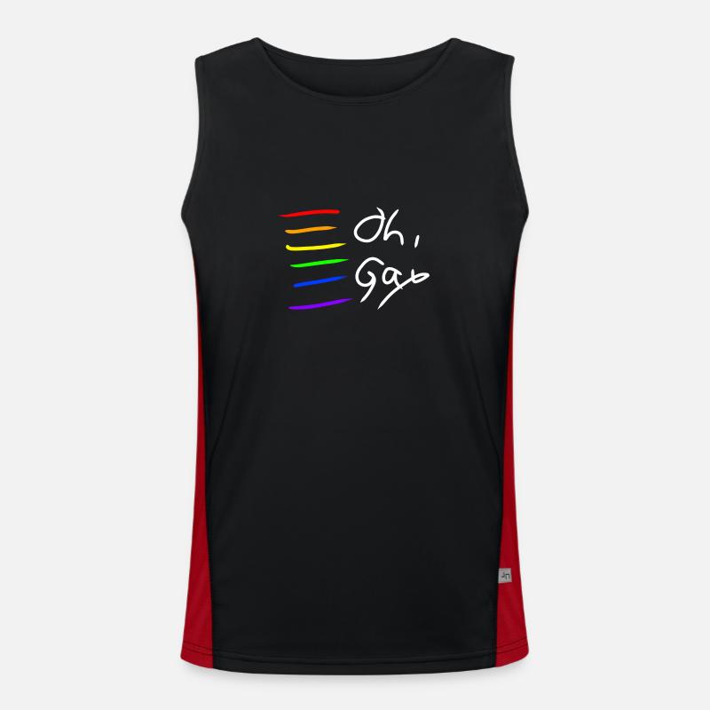 Pride Kleider Funktionelles Kontrast-Tank Top für Männer 