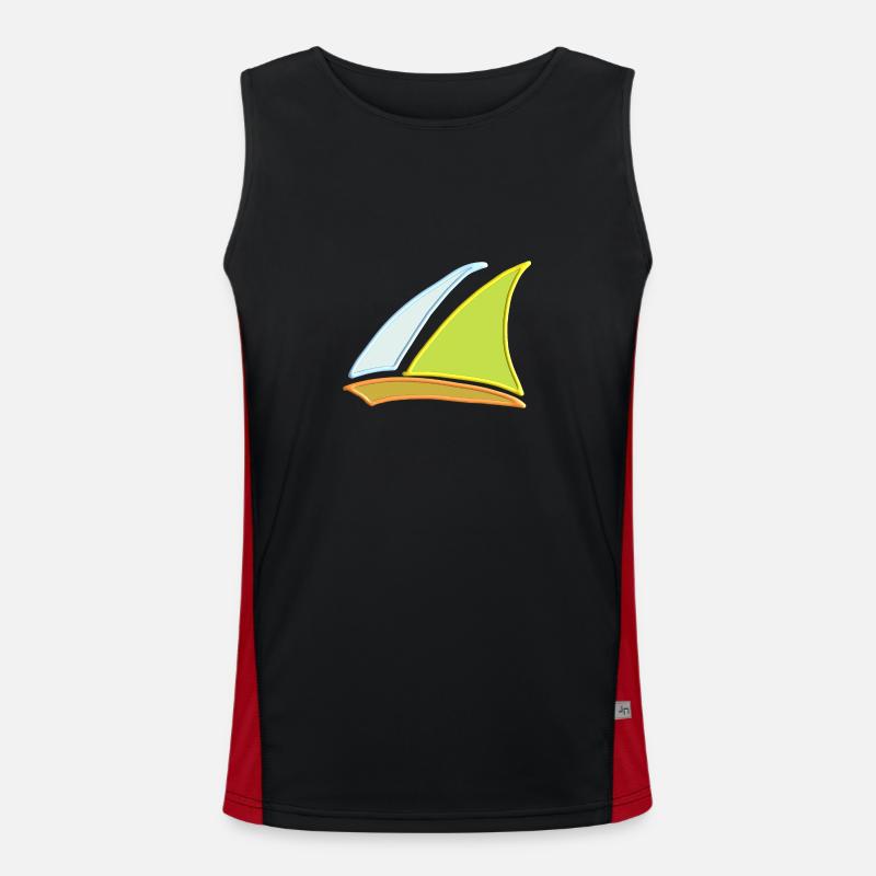 Sailboat 8 2 Men's Functional Contrast Tank Top 