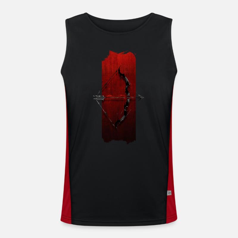 Archery Elegance: Bow and Arrow Men's Functional Contrast Tank Top 