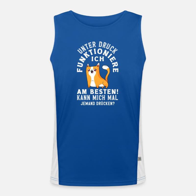 I function best under pressure Men's Functional Contrast Tank Top 