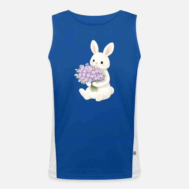 Lapin avec illustration lilas Débardeur respirant contrasté Homme 