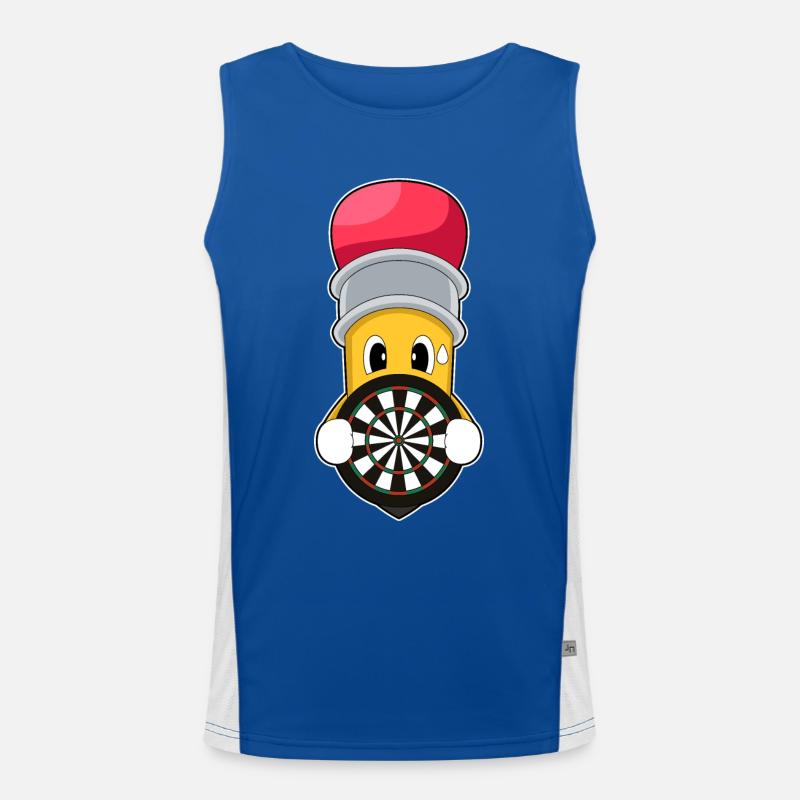 Bleistift Dart Dartscheibe Funktionelles Kontrast-Tank Top für Männer 