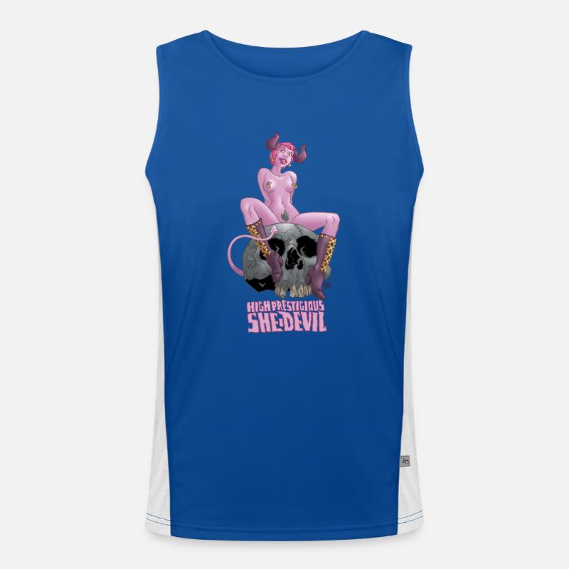 She-Devil 3 Funktionelles Kontrast-Tank Top für Männer 