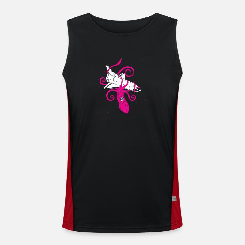 Squid vs Space Shuttle Men's Functional Contrast Tank Top 