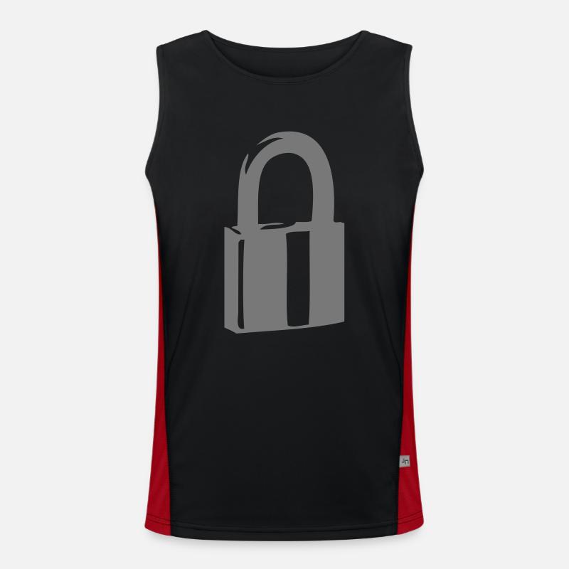 Vorhängeschloss Sicherheit oder Schlosser Funktionelles Kontrast-Tank Top für Männer 