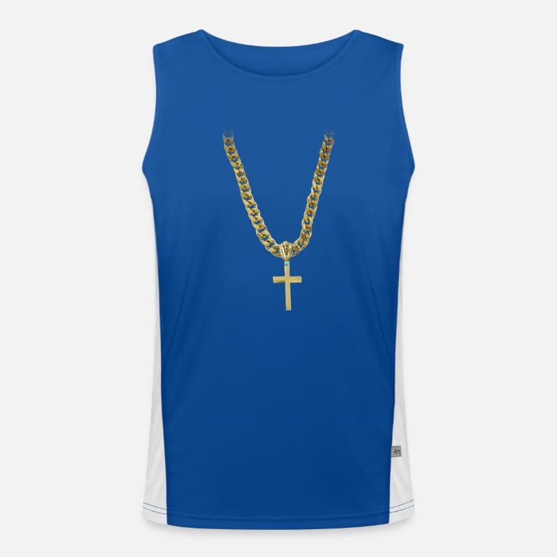 bling check 8 christ Débardeur respirant contrasté Homme 