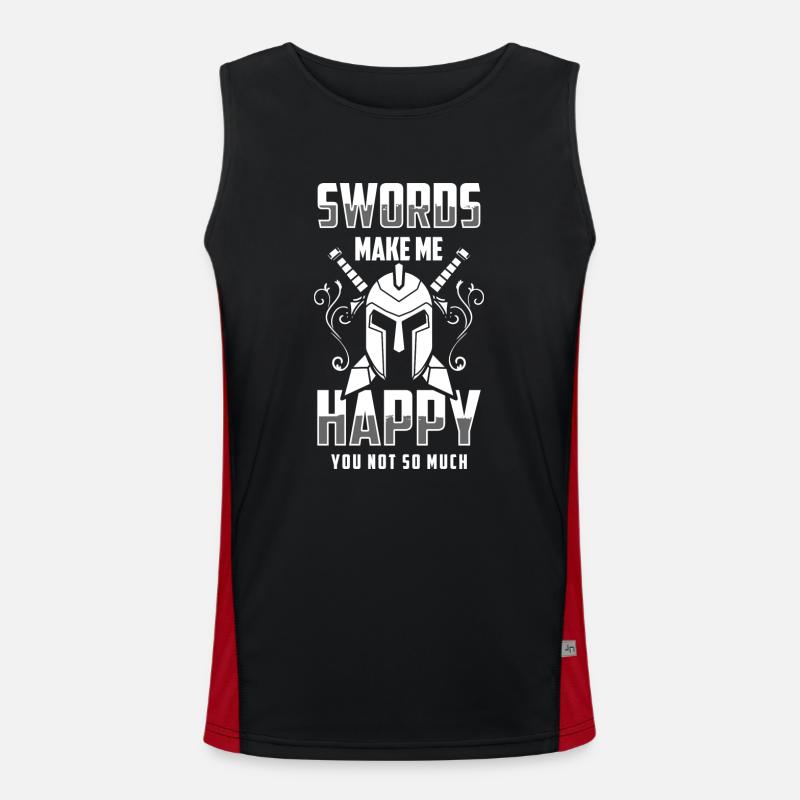 Sword Aikido Duel Men's Functional Contrast Tank Top 