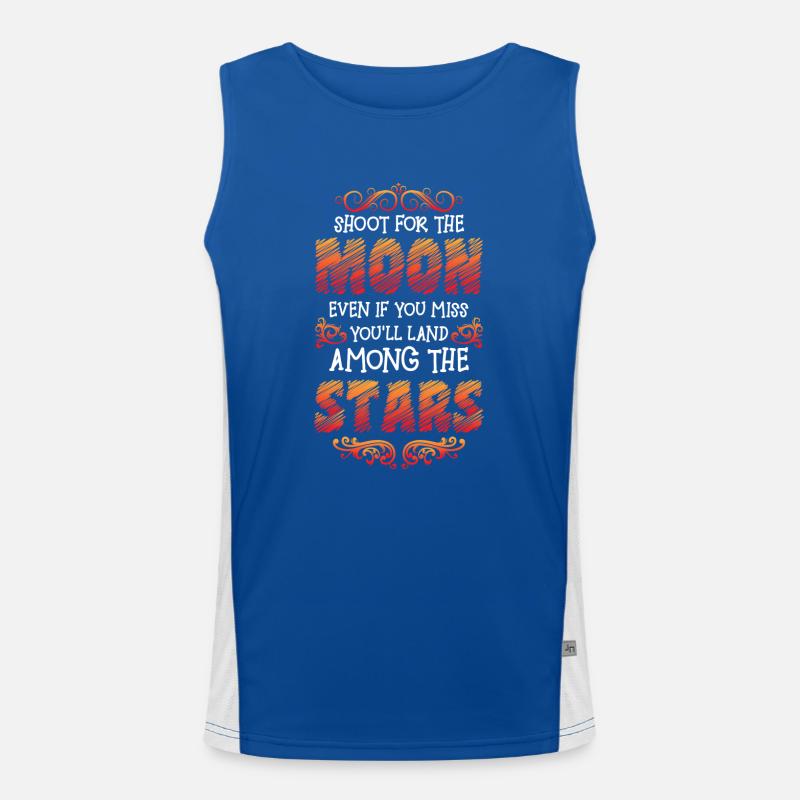 Sterne Sonne Funktionelles Kontrast-Tank Top für Männer 