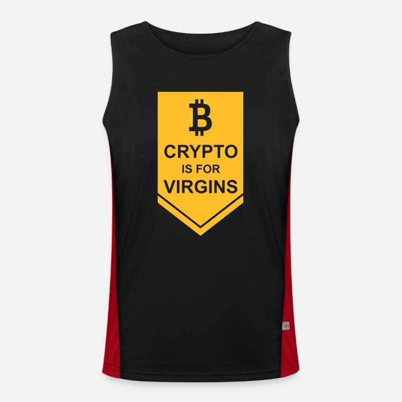 Crypto est pour les vierges Débardeur respirant contrasté Homme 
