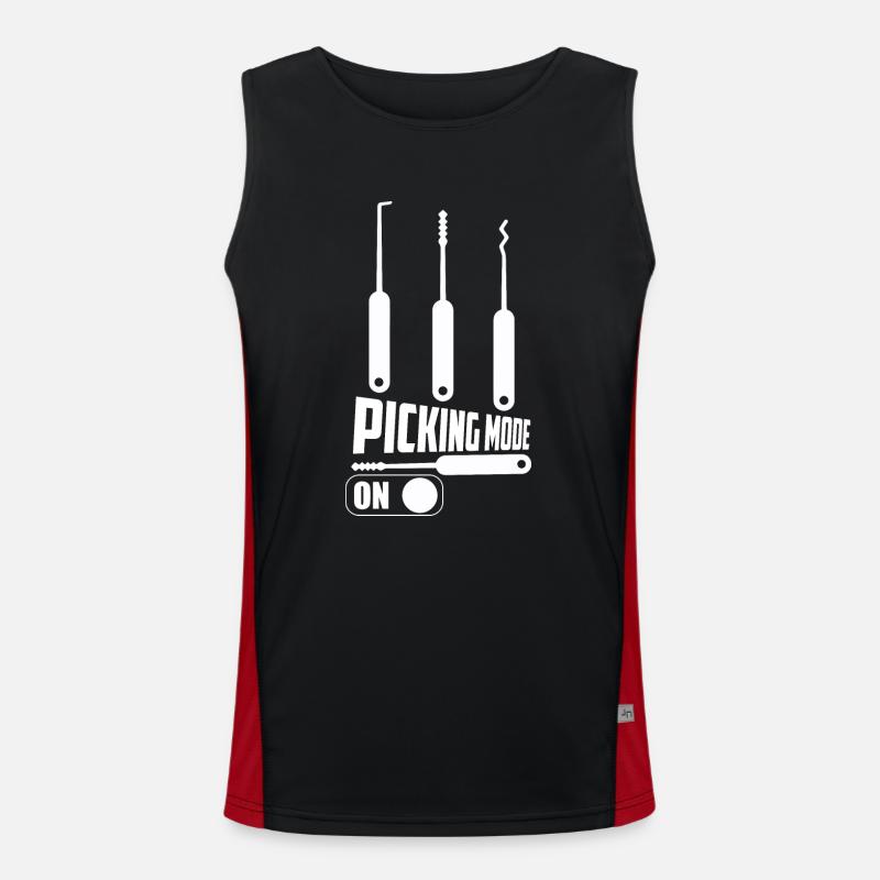 Picking Mode On Lockpicker Locksmith - Men's Functional Contrast Tank Top - black/red