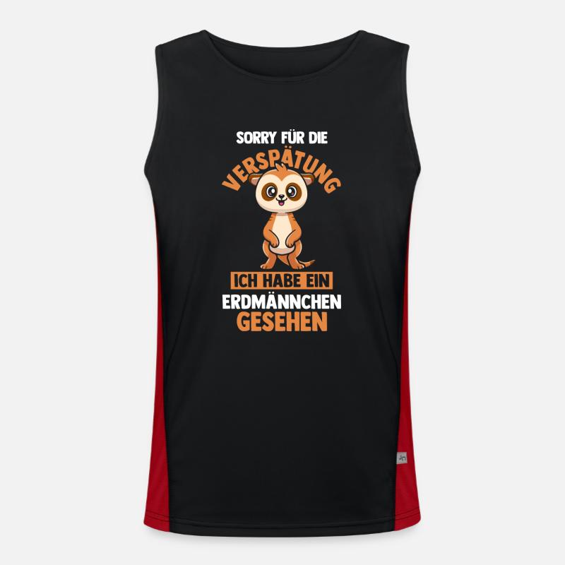 Erdmännchen Funktionelles Kontrast-Tank Top für Männer 