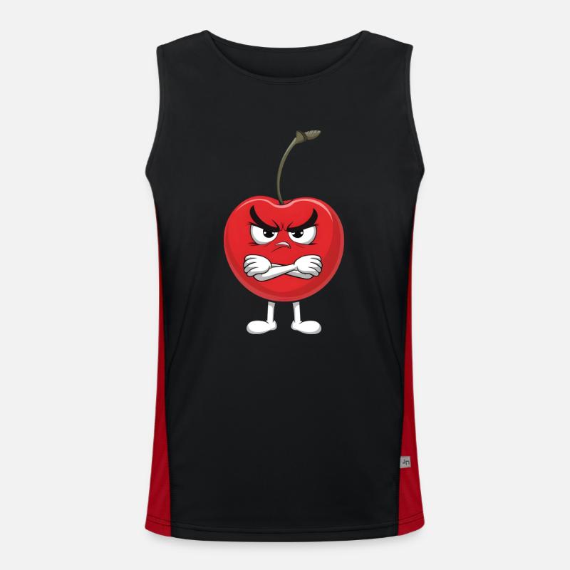 Kirsche Funktionelles Kontrast-Tank Top für Männer 