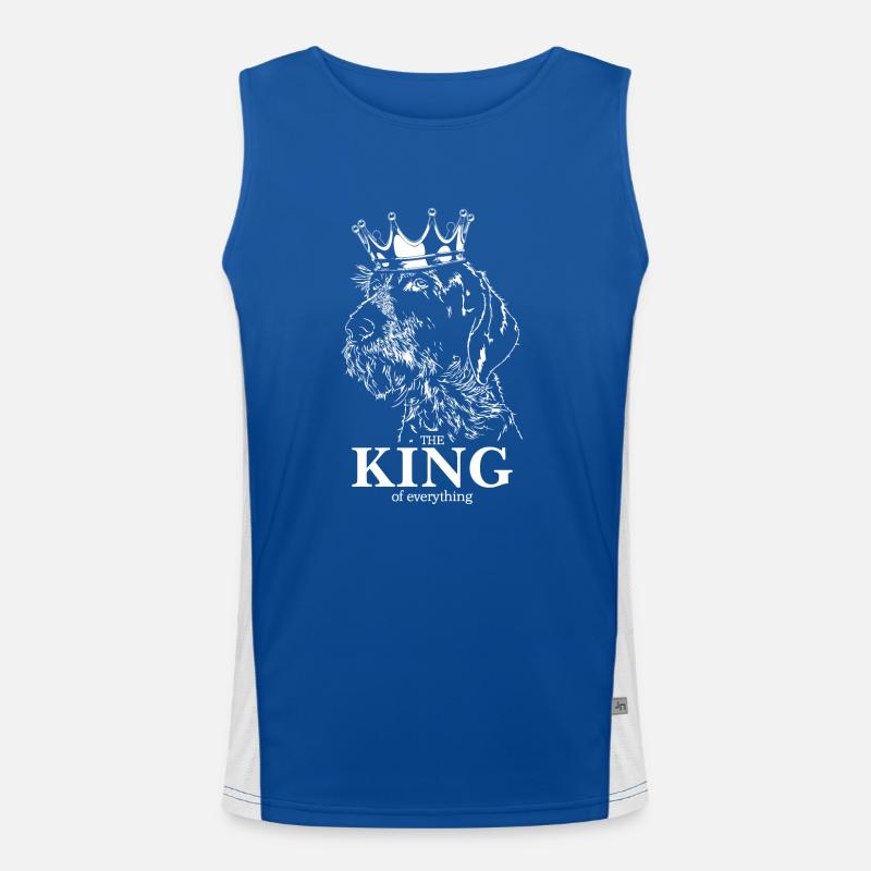 DEUTSCH DRAHTHAAR King of everything Hund Wilsigns Funktionelles Kontrast-Tank Top für Männer 