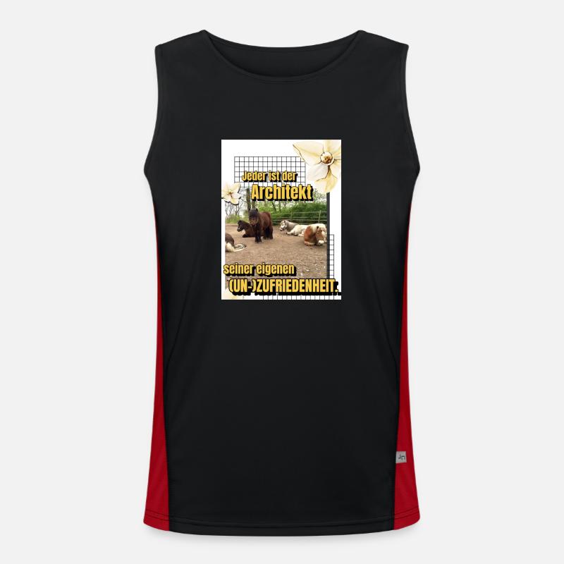 Herde Motto Funktionelles Kontrast-Tank Top für Männer 