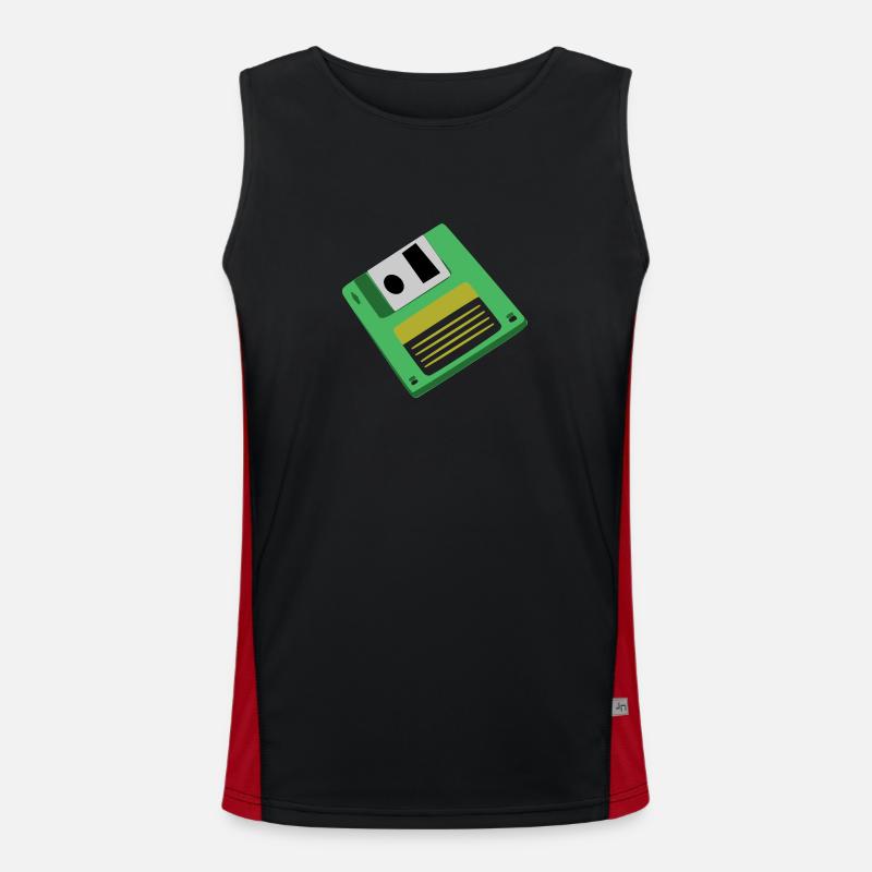 Diskette Funktionelles Kontrast-Tank Top für Männer 