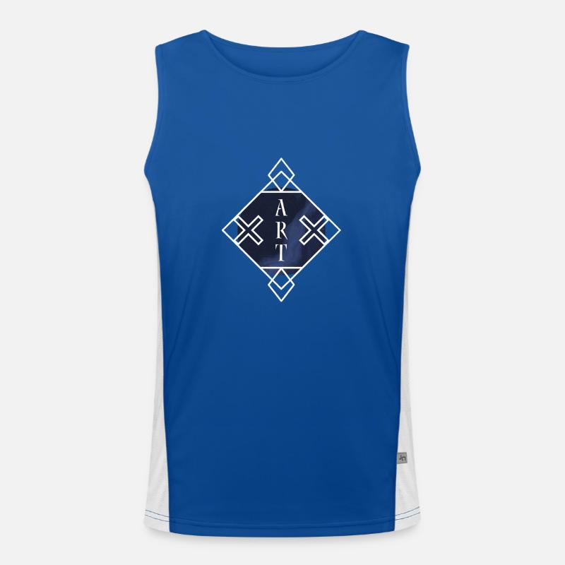 ART Experiment Back Men's Functional Contrast Tank Top 