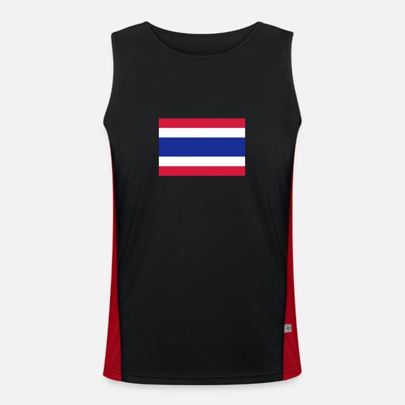 Drapeau national de la Thaïlande Débardeur respirant contrasté Homme 