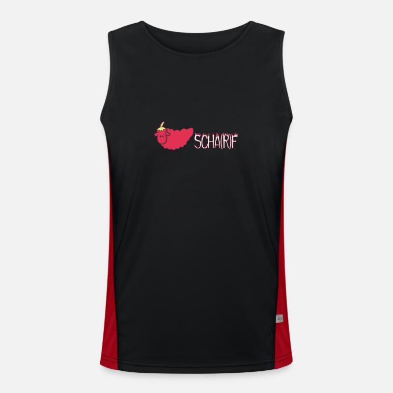 Ein scharfes Schaf Funktionelles Kontrast-Tank Top für Männer 