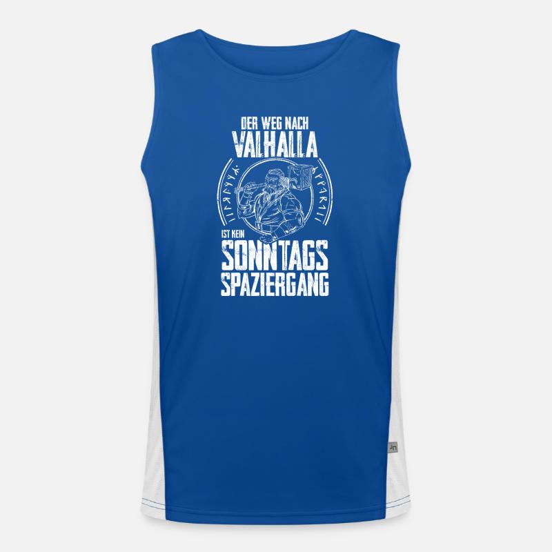 Mittelalter Schildwall Mittelaltermarkt Wikinger Funktionelles Kontrast-Tank Top für Männer 