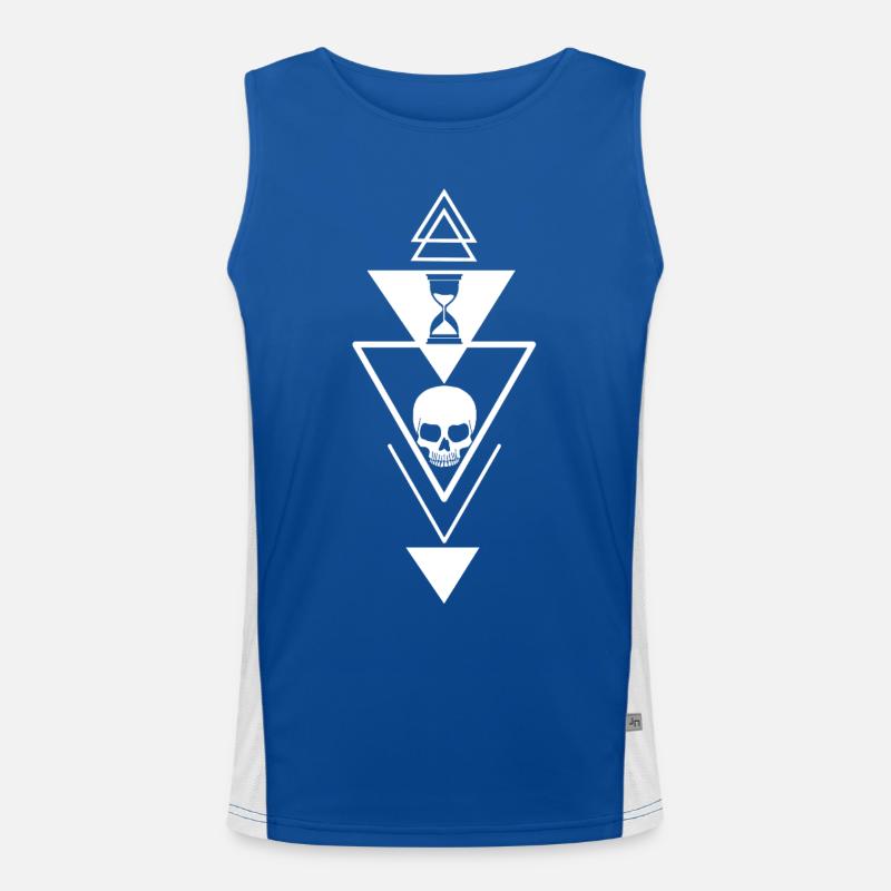 Der Verlauf der Zeit Funktionelles Kontrast-Tank Top für Männer 