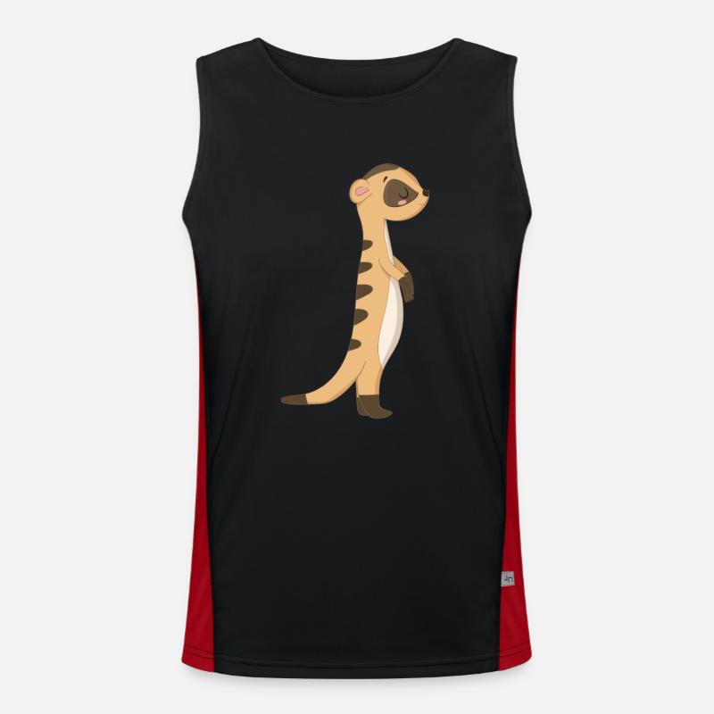Erdmännchen Manguste Funktionelles Kontrast-Tank Top für Männer 