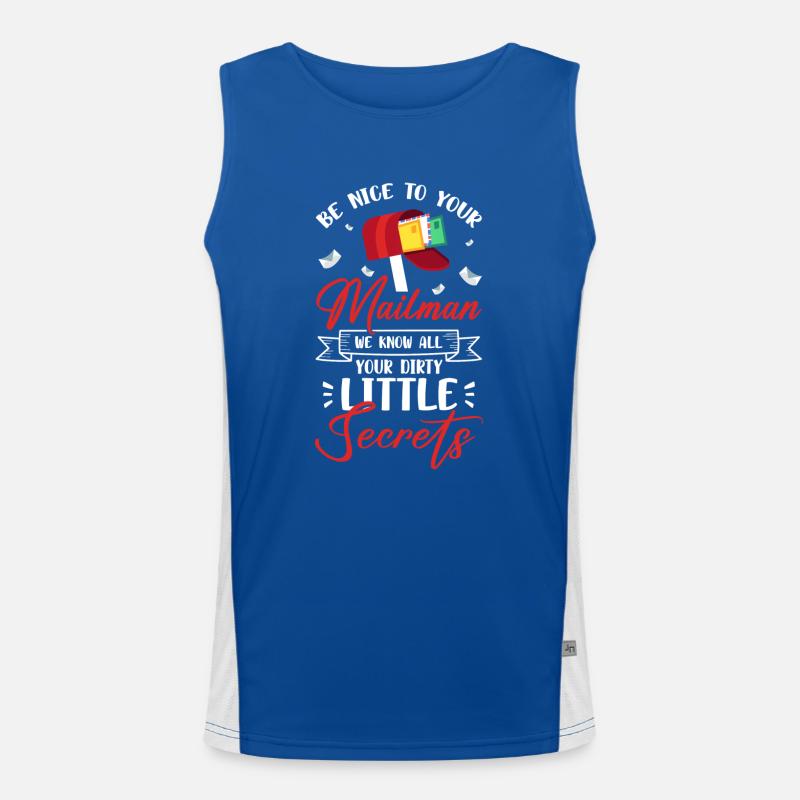 Post Parcel Delivery Mail Men's Functional Contrast Tank Top 