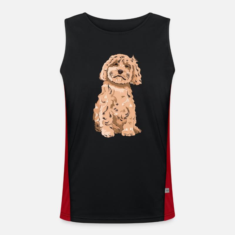 Cadeau de chien Cockapoo Débardeur respirant contrasté Homme 