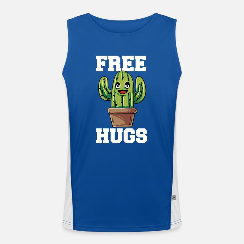 Drôle de câlins gratuits Cactus Sarcastique Design Débardeur respirant contrasté Homme 