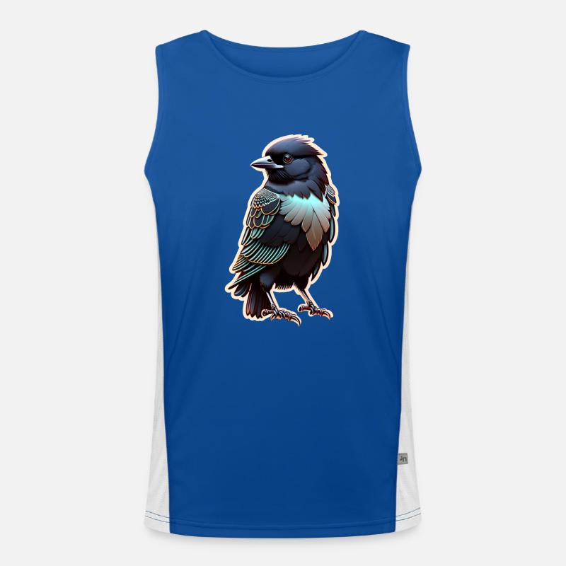 black raven - bird Men's Functional Contrast Tank Top 